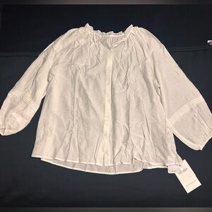 White Button-Up Blouse